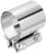 sourcing map 2.7 Inch Exhaust Clamp, 304 Stainless Steel Butt Joint Band Clamp Sleeve Coupler Pipe Repair Clamp Universal Widening Clamp for Exhaust Pipes Mufflers, Silver