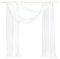 Vorhang für Hochzeit 2 Stück 75x600cm Hochzeitsbogen Querbehang Tüll Gardinen Traubogen Organza Drapierstoff Foto Hintergrund Dekostoff für Geburtstags, Partys, Bankett Dekorationen Weiß