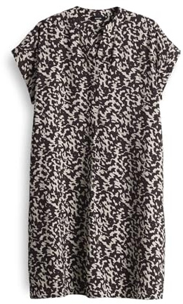 OPUS Damen Minikleid | Hemdblusenkleid WULARA Shadow aus Modalmix Midnight Brown, 36