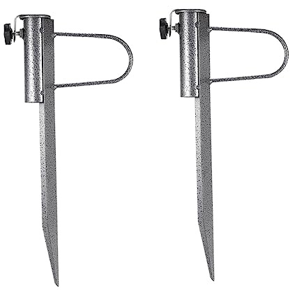 VICASKY 2stücke Strandschirmanker Schirmanker Sandbohrer Strandschirmanker Sandanker Outdoor Regenschirm Basis Steht Halter Stakes Schnecken