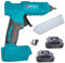 100W Cordless Hot Melt Glue Gun Set ​with 10pcs 11mm Glue Sticks |Compatible with Makita 18-21V Battery|Lightweight Design for Effortless DIY, Arts & Crafts & Home Repairs (2 3.0AH Battery Included)