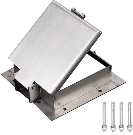 JXYQZD Couvercle de Regard Carré en Acier Inoxydable avec Serrure, 20/30/40/50/60/70/80 cm, Couvercle de Fossé de Drainage en Métal, pour Jardin, Pelouse et Jardin(70cm/28 in)