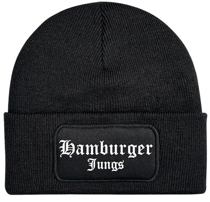 UGLYSHIRT Hamburger Jungs Mütze | Strickmütze – Fußball Fan Szene Hamburg Stadion Streetwear Unisex Wintermütze | Patch Beanie
