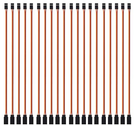 HUAZIZ 20 Stück RC Servo Extension Cable, Stecker zu Buchse 3-poliges Servo-Verlängerungskabel, RC Servo, JR Plug Extension 15cm