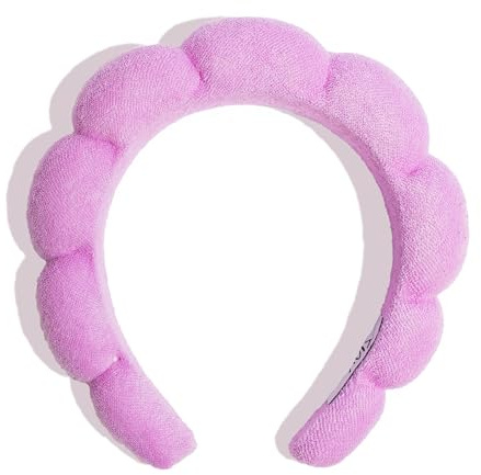 LAV KIDS Blasen-Stirnband für Kinder, weicher, saugfähiger Stoff, Hautpflege, Haarreif, lila und gelb, Einheitsgröße (lila)