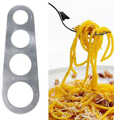 ZJchao Outil de Mesure, Acier Inoxydable 1 Outil de Mesure de Spaghetti en Acier Inoxydable pour 4 Portions de Service - Règle à Pâtes pour la Cuisine à Domicile et les Restaurants Professionnels