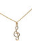 Collier Pendentif clef clé de sol en plaqué or avec chaine 45cm et ecrin pour femme