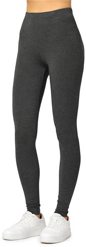Merry Style Damen Lange Leggings aus Viskose MS10-143 (Dunkelmelange, XL)