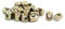 uxcell M5 x 10 mm chapado en Zinc amarillo Cruz Dowel ranurados Barril Tuercas 20 unidades