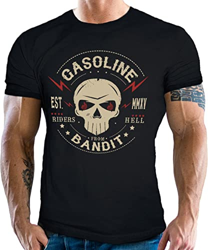 GASOLINE BANDIT® Design Biker Racer T-Shirt: Riders from Hell