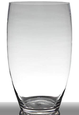 innaGLAS Vase à Poser au Sol en Verre Henry, Conique - Rond, Transparent, 46cm, Ø 26cm - Vase Transparent - Vase Conique