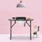 LEIBOU Professional Folding Portable Vented Beauty Manicure Table Nail Desk Salon Spa with Fan dust Collector & Bag (35''x 16''x 28'') (Black)