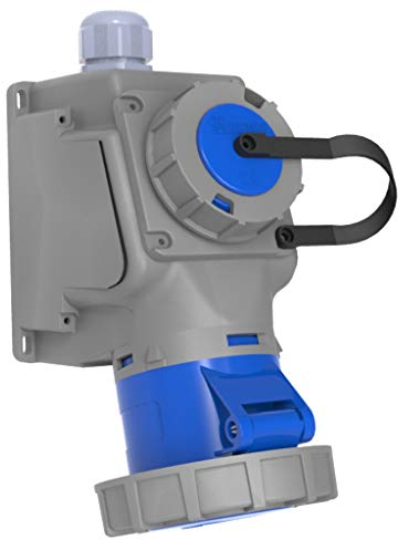 AW-Tools Camping Steckdose CEE 32A/230V Caravan Boot IP67 mit Schuko Buchse Schiefflächensteckdose für Kombinationseinheit