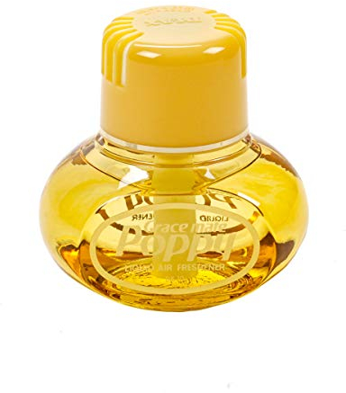Lufterfrischer Poppy, mit Klebepad, Duft Inhalt 150 ml, Raumduft, LKW, Auto, Boot, Wohnmobil, Büro, Duft Gardenie
