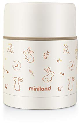 Miniland 89348 Nature Food Thermos Bunny, beige