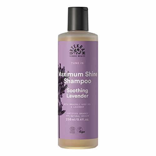 Urtekram Shampoo - Soothing Lavender - Maximum Shine - 250 ml, Vegan, Biologisch, Natürlichen Ursprungs