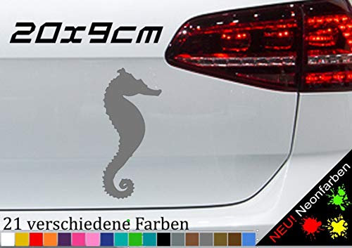 Seepferdchen Aufkleber Seeratte Seepocke Freischwimmer Baywatch Seahorse 20x9cm in 21 Farben