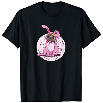 Ostern Mops Hunde Osterhase Hase Hundeliebhaber T-Shirt