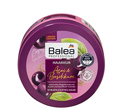 Balea Professional Haarkur ACAI & BASILIKUM mit Acaiöl und Basilikum-Extrakt, 150 ml (Limited Edition)