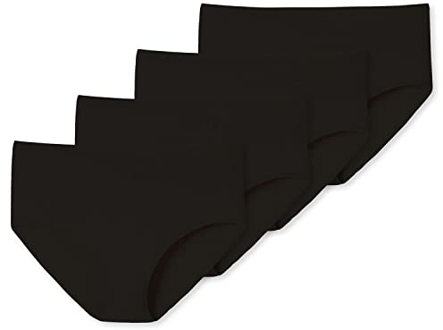 Schiesser Damen Midislips | 4er Pack 174384 (44, 4 x schwarz)
