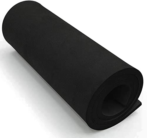 Negra Goma EVA 10mm, MEARCOOH 35.5cm*99cm Cosplay Espuma EVA, 1PCS Goma Espuma Densidad 86kg/m3 para Cosplay Disfraces, Manualidades, Proyectos DIY (Negra 10mm)