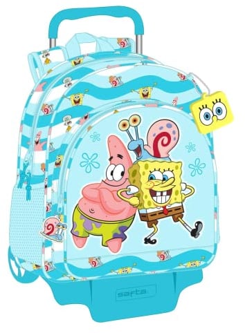 safta 612291313 Rucksack mit Spongebob Stay Positive 33 x 42 x 14 cm, bunt