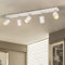 Gr4tec Ceiling Spotlights 5 Way, Modern LED Ceiling Lights Fitting White, Kitchen Spot Lights Including 5 X 6W GU10 Bulbs Warm White 2700K 550lm, Adjustable Spot Lights Bar for Bedroom Living Room