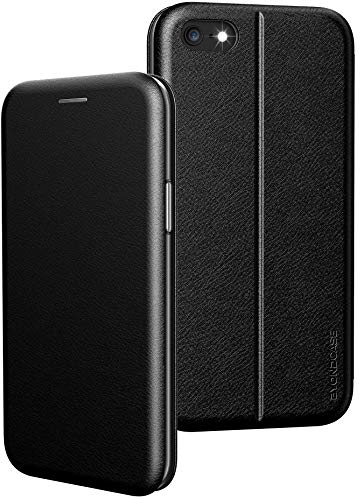 BYONDCASE iPhone 6s Hülle Schwarz, Handyhülle iPhone 6 Hülle [Deluxe Leder Flip-Case Klapphülle] Case Schutzhülle kompatibel für iPhone 6s Tasche