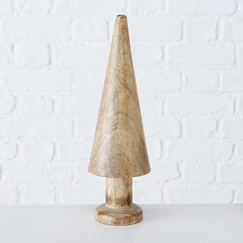 BOLTZE 2 x Dekoaufsteller Noares Holz Höhe 16-23 cm, Winter, Tannenbaum, glatt