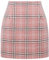 IDEALSANXUN Mini jupe moulante à carreaux taille haute en laine pour femme, Rose, Taille L