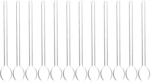 12 Stück Transparente Glasrührlöffel, 14,2 Cm Lange Hitzebeständige Kaffeelöffel, Ideal Für Tee, Kaffee, Desserts Und Mehr