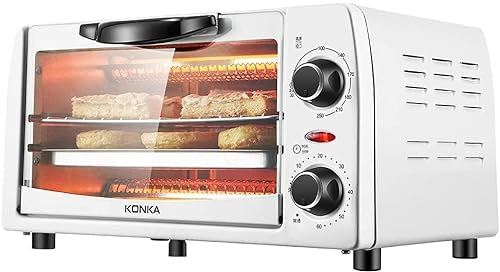 CAZARU Mini hornos KAO-12A1 pequeño Horno eléctrico de 12 l, Horno eléctrico multifunción Completamente automático, Horno doméstico Blanco de 1050 W