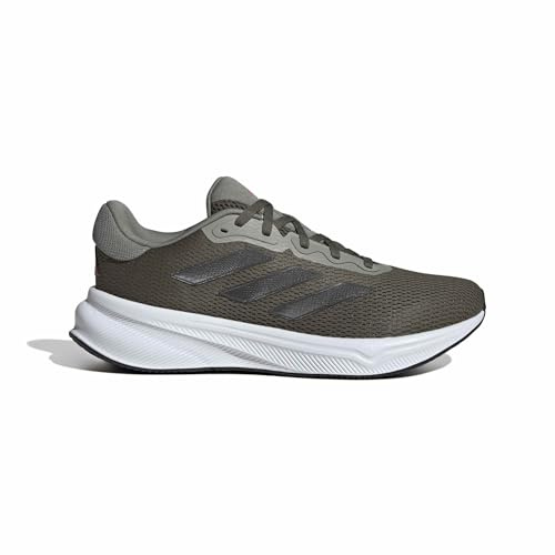 Adidas Herren Response Shoes, Olive strata/core Black/Bright red, 42 2/3 EU