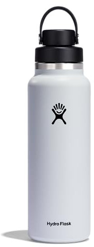 Hydro Flask 40 Oz Wide Flex Chug Cap, Stainless Stee, Double-Wall, White