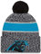 New Era Carolina Panthers NFL 2023 Sideline Sport Knit OTC Black Blue Beanie - One-Size