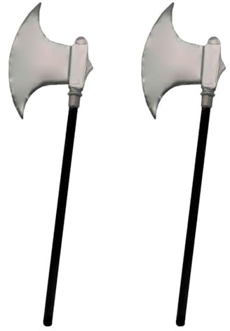 Acan Tradineur - Pack de 2 Mini hachas para Disfraces - Complemento para Carnaval, Halloween y Celebraciones - Tamaño: 48 x 10 x 2 cm