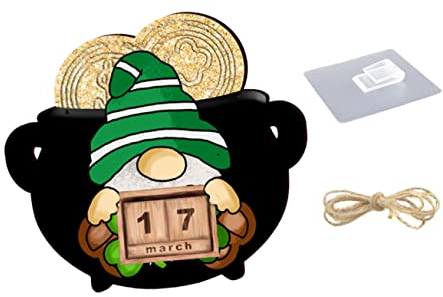 Dekoratives Schild Zum St. Patricks Day Zum Aufhängen GNOME-Form Holzmaterial Willkommensschild Mz318 Große Größe