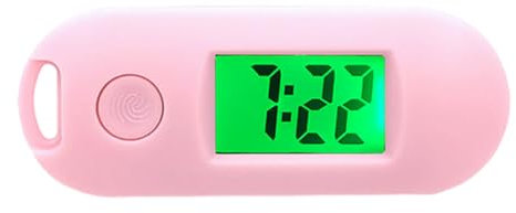 budiniao Mini Montre électronique numérique Fonction Lumineuse et Montre de Poche électronique numérique compacte Montre de Poche Porte-clés ABS, Rose