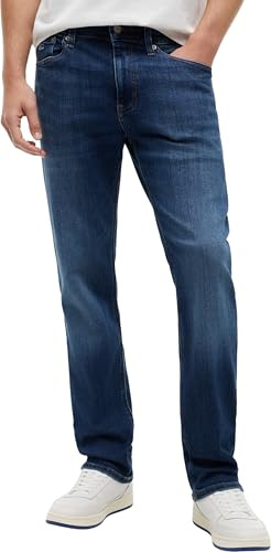 Tommy Jeans Herren Jeans Hose Ryan Slim Fit, Blau (Denim Dark), 32W/34L