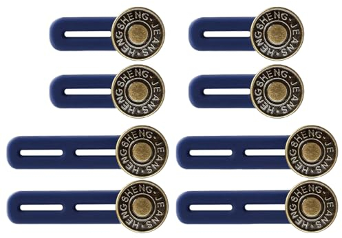 UBRAVE Hosenbunderweiterung Knopf, 8 Stück Taille Extender Elastischen Knopf,Hosen Expander Button,Adjustable Bund Expander Jeans Einziehbare Knöpfe für Hemd Hosen Kleid Hosen Schwangere Hosen,Unisex