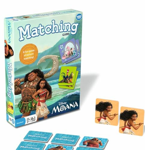 Wonder Forge Disney Moana Matching-Spiel, Bauen Sie Fokus und Gedächtnis mit Moana, Maui und mehr | Schnelllebiger Spaß und fesselndes Disney-Spiel für Kinder ab 3 Jahren