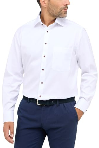 ETERNA Comfort Fit Cover Hemd Langarm Blickdicht Twill weiß Größe 40