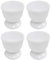 Egg Cups Set of 4, Lightweight Boiled Egg Holders Plastic Single Egg Stand Kitchen Gadgets Tools for Breakfast Party Dinning, White
