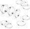 ALEXCRAFT 10 Stück Ringe Edelstahl Damen Silber Sivler Rings Set Schmuck Ringe Damen für Frauen Freundin Mama
