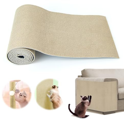 Protector Sofa Rascador Gatos Pared Rascador Gatos Sofa, 30 X 200 cm Alfombras rascadoras Autoadhesivo Alfombra Gato, Cat Scratcher Alfombra Rascador para Gatos