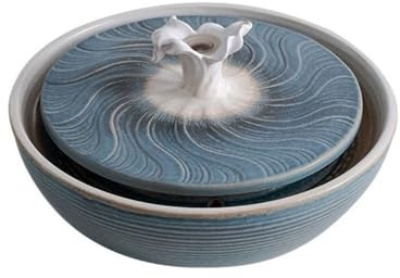 Fuente de sobremesa Adornos de cerámica for agua corriente de escritorio Fuente de agua circulante Humidificador Nacimiento Riqueza Invitación Riqueza Rueda de Feng Shui Regalos de empresa Fuente de i