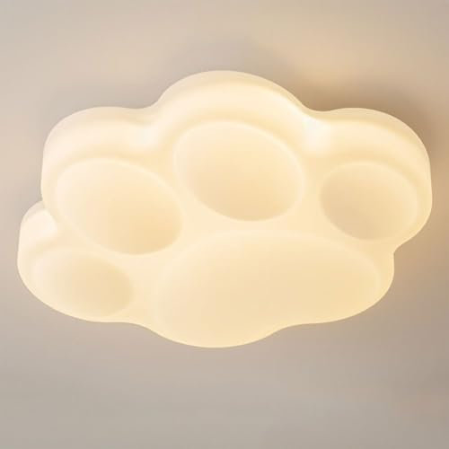 Wylolik Creative Cream Breeze Deckenleuchte, 39 W, LED-Deckenleuchte, weiß, dekorative Deckenleuchte, 3-farbig, dimmbar, Deckenleuchter, Kinderzimmer-Deckenleuchter für Schlafzimmer
