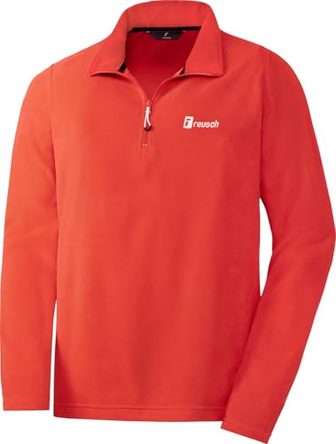Reusch Fleeceshirt mit Zipper, leichtes-Longsleeve für Damen und Herren, Zip-Shirt aus ultraleichtem Stoff, warmes Funktionsshirt, ideal für Outdoor-Sport, Gr. S-XL
