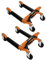 Set de 2 Patines de Posicionamiento Vehículos y Equipos | Elevación h/ 30.5cm | Soporta Neumáticos de h/ 10 | Capac. de 680 kg c/u | Permite giro 360° | Ideal Reparación de Autos Movimiento de Equipo