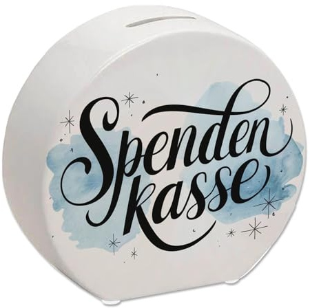 Spendenkasse Aquarell-Illustration Spardose - im modernen Stil mit eleganter Aquarell-Illustration und geschwungener Schriftart für stilvolle Spenden